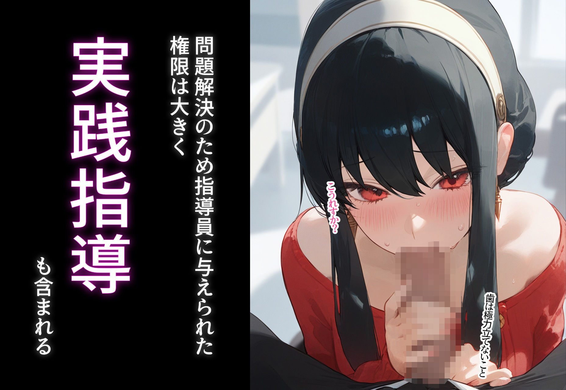 サンプル画像2:少子化対策性指導員〜性指導員さんは絶対！？〜 ヨル・フォー◯ャー 編(○○○ガール) [d_392034]