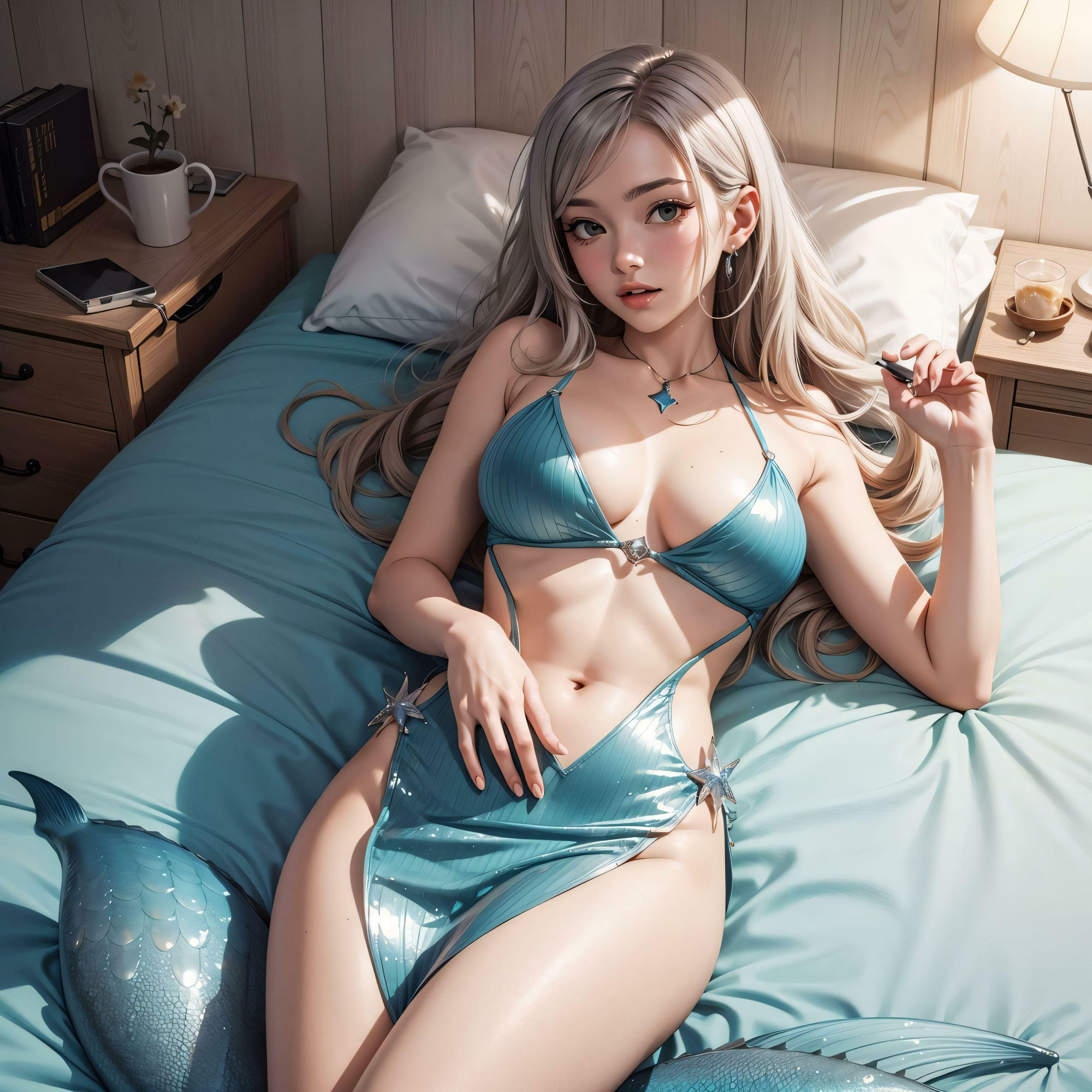 サンプル画像5:人魚のおっぱいは人間よりふわふわなんだよ(ふしぎなびんのなか) [d_392201]