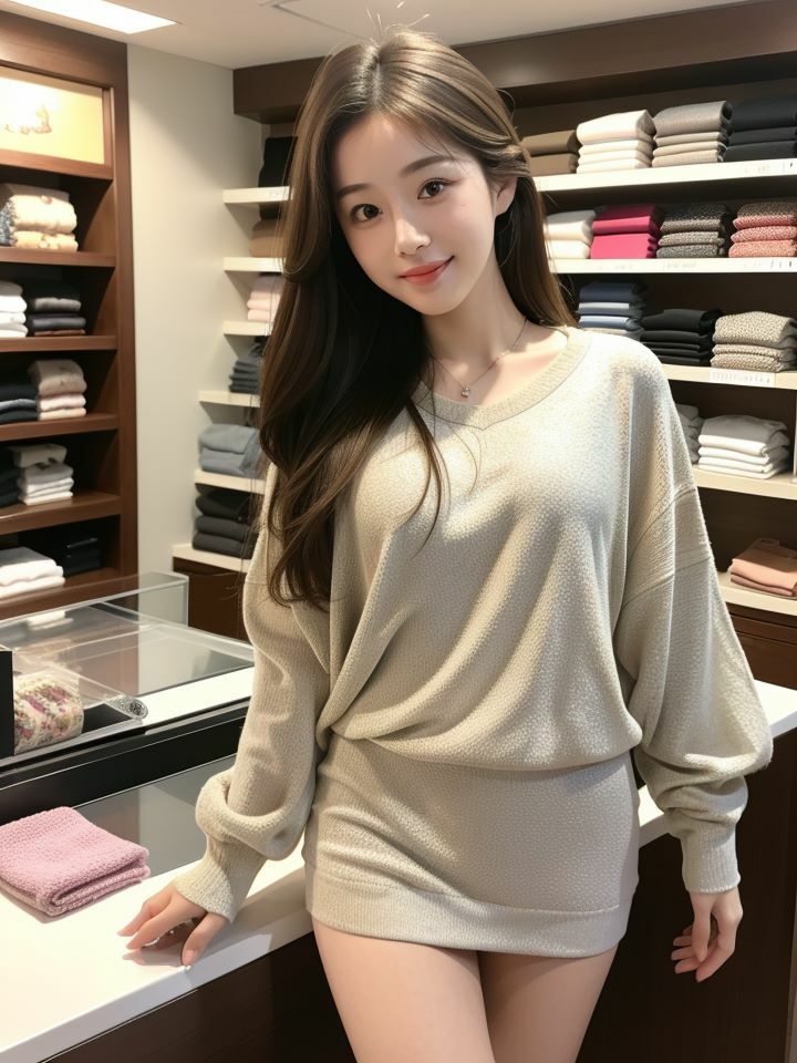 サンプル画像1:SNSでバズった美人ビッチのカリスマ店員のいるアパレル店(CX55) [d_392427]