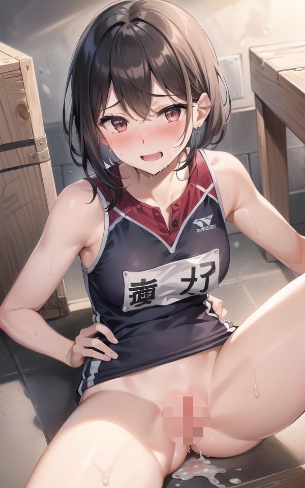 サンプル画像6:発情陸上女子の野外プレイ〜我慢できない痴女ちゃんがトラックでイキ乱れる！〜(ai生成で中出し天国) [d_392439]