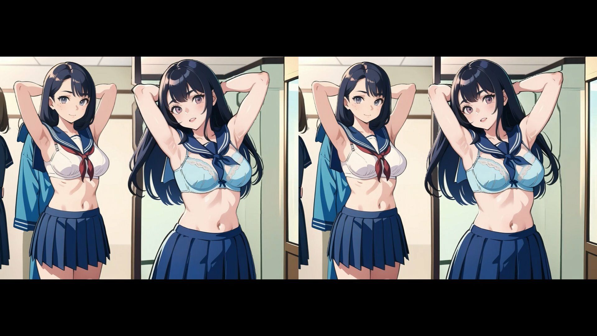 サンプル画像3:【自然な視力回復法！ 】3D x VR AI着エロアニメ動画 〜禁断のお着替え 魅力のランジェリー01〜(AI画像研究会) [d_392542]