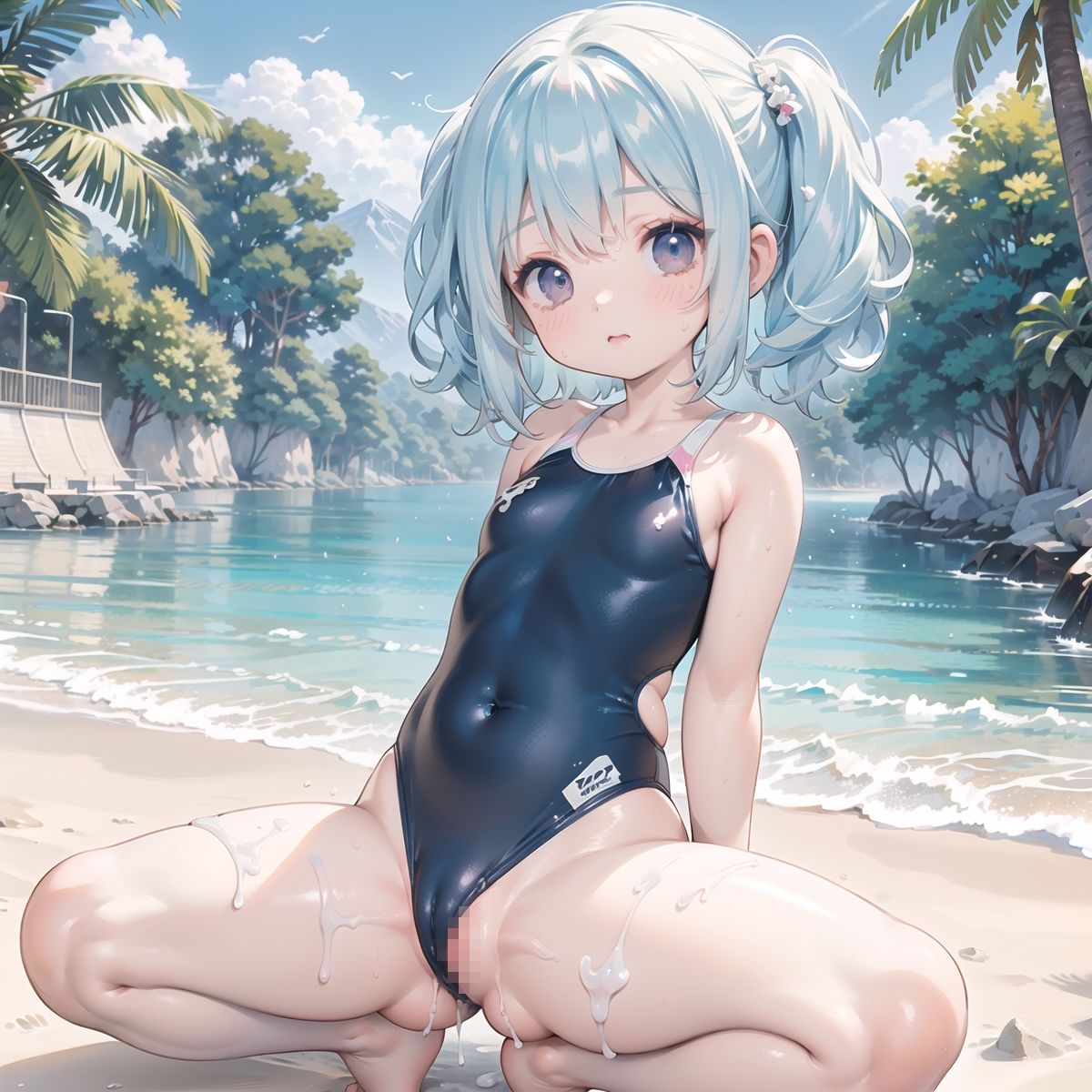 サンプル画像6:【たっぷり300枚】真夏のビーチで秘密の撮影会Part3(ひよこにこばん) [d_392582]