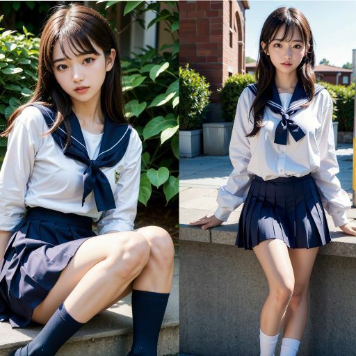 サンプル画像2:制服の美脚美少女コレクション(Realpoi) [d_392690]