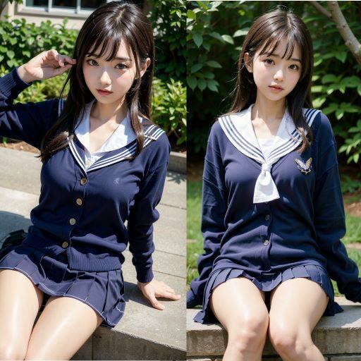 サンプル画像4:制服の美脚美少女コレクション(Realpoi) [d_392690]