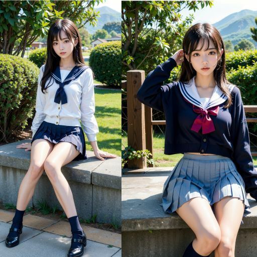 サンプル画像5:制服の美脚美少女コレクション(Realpoi) [d_392690]