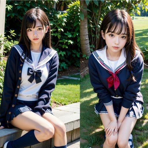 サンプル画像6:制服の美脚美少女コレクション(Realpoi) [d_392690]