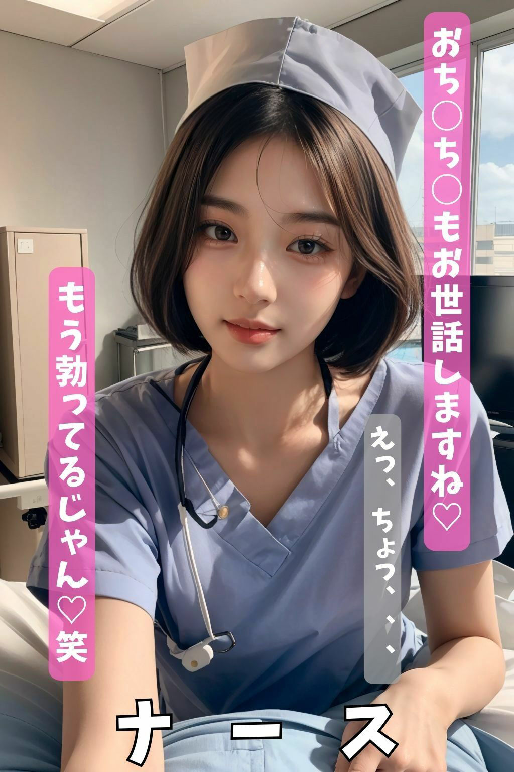 サンプル画像1:研究中の惚れ薬を誤って投与されちゃった結果、童貞だったのに病院中の発情美女とSEXし放題になった(もんもんちゃん) [d_392861]