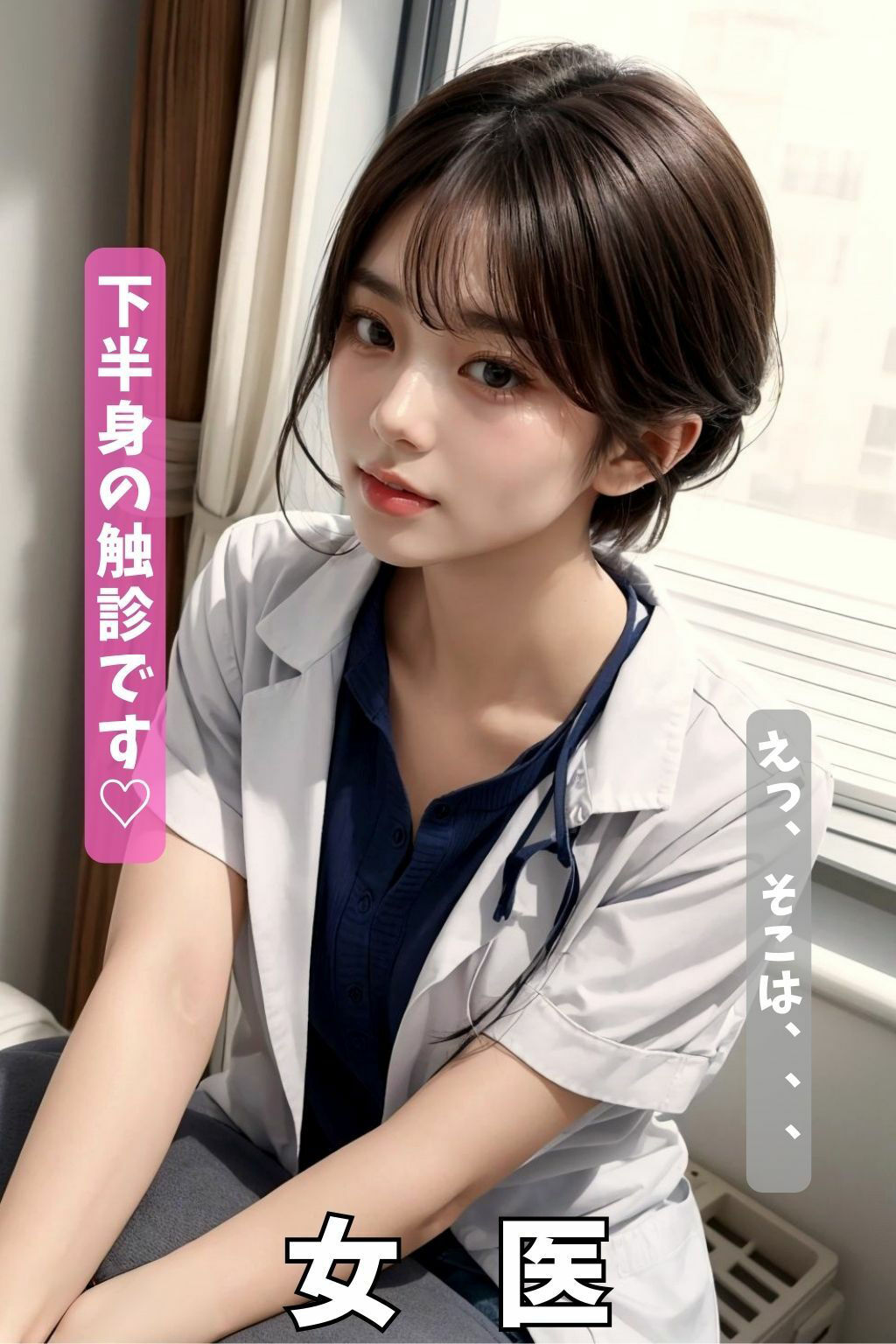 サンプル画像2:研究中の惚れ薬を誤って投与されちゃった結果、童貞だったのに病院中の発情美女とSEXし放題になった(もんもんちゃん) [d_392861]