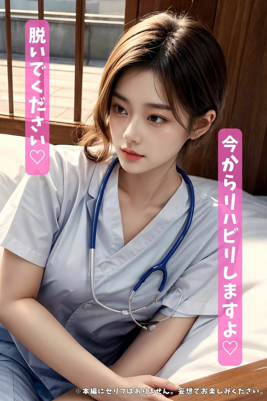 サンプル画像5:研究中の惚れ薬を誤って投与されちゃった結果、童貞だったのに病院中の発情美女とSEXし放題になった(もんもんちゃん) [d_392861]