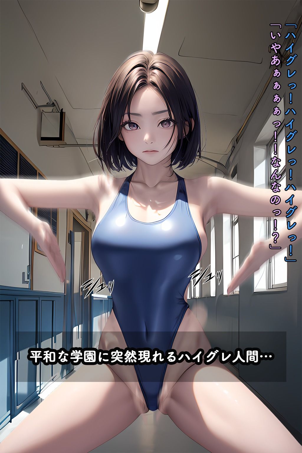 サンプル画像2:ハイグレ学園 ハイグレ人間に変えられた少女たち(狂い咲花屋敷) [d_392928]