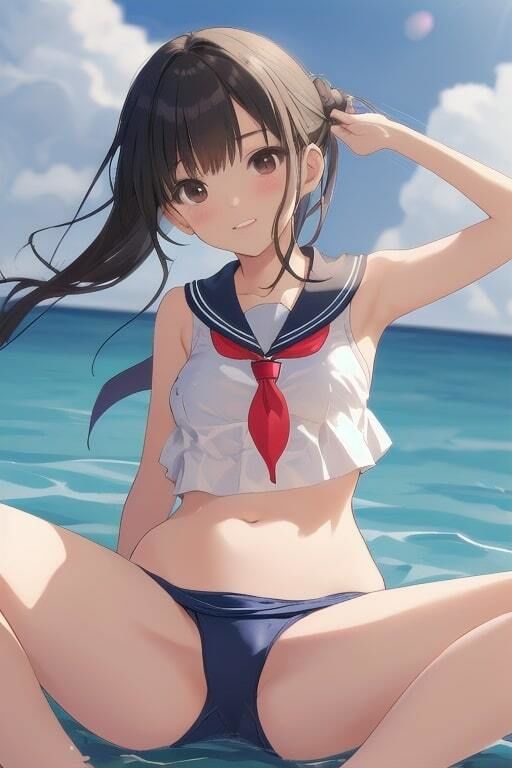 サンプル画像5:思春期のスク水を穴が開くほどマジマジと…(えちねこ) [d_392985]