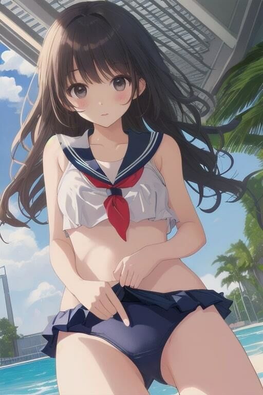 サンプル画像6:思春期のスク水を穴が開くほどマジマジと…(えちねこ) [d_392985]