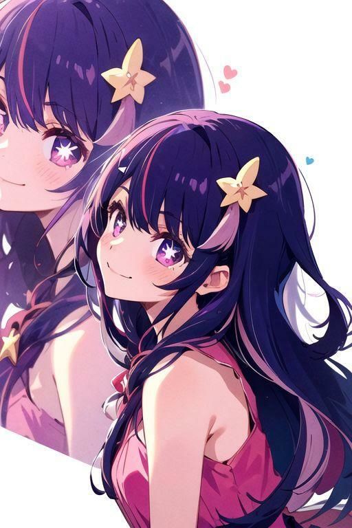 サンプル画像1:推しの◯ 星◯アイ みたいな女の子(縦軸と無花果) [d_393012]