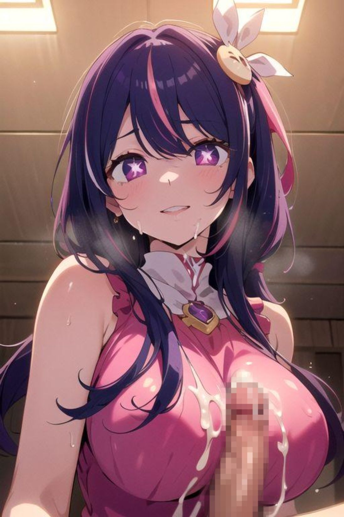 サンプル画像4:推しの◯ 星◯アイ みたいな女の子(縦軸と無花果) [d_393012]