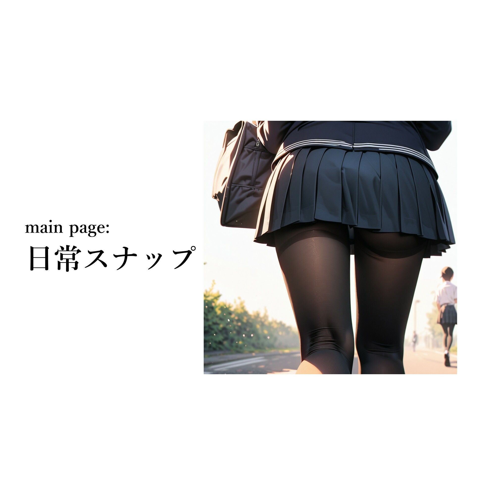 サンプル画像2:制服少女 【黒タイツ編】(電脳戯画) [d_393044]