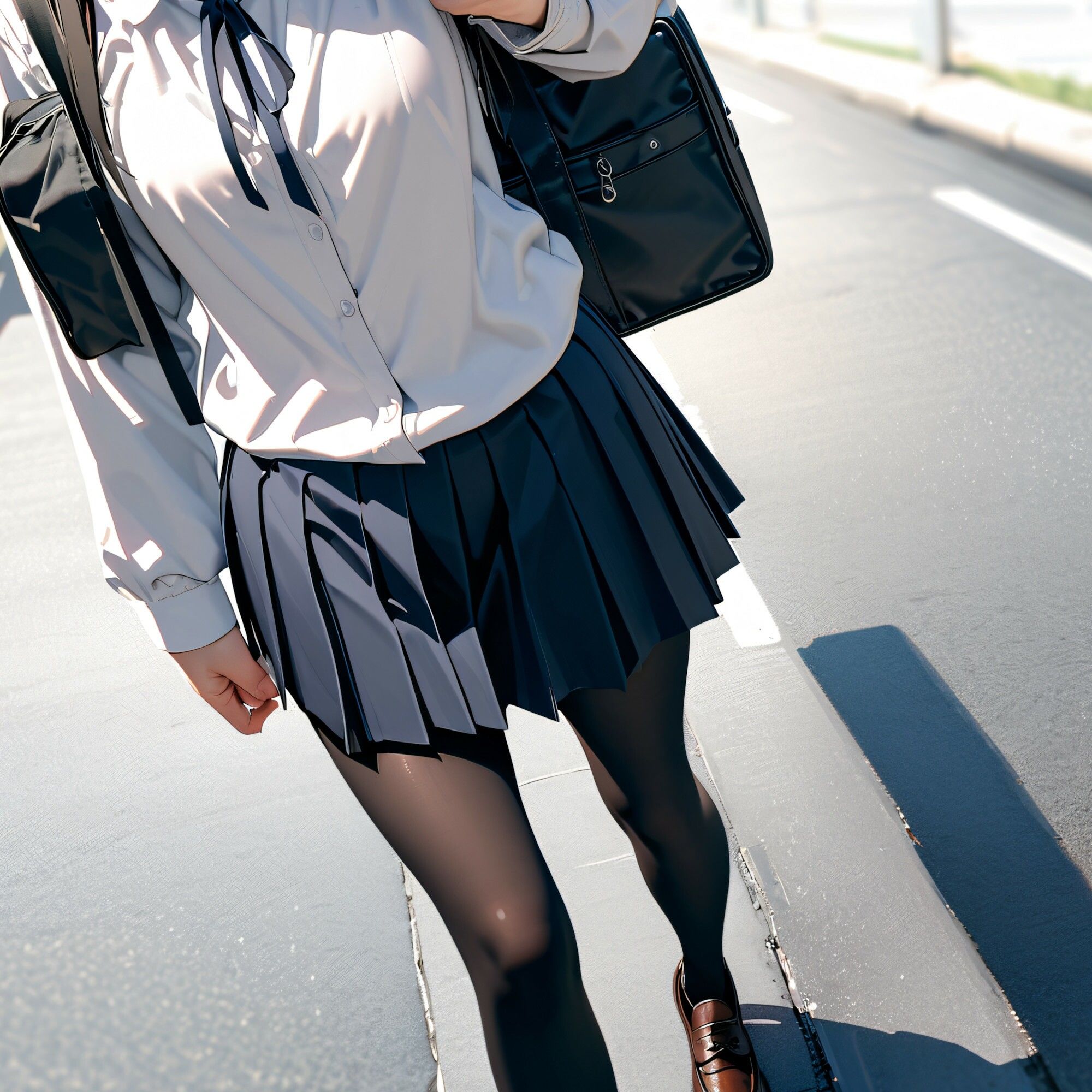 サンプル画像3:制服少女 【黒タイツ編】(電脳戯画) [d_393044]