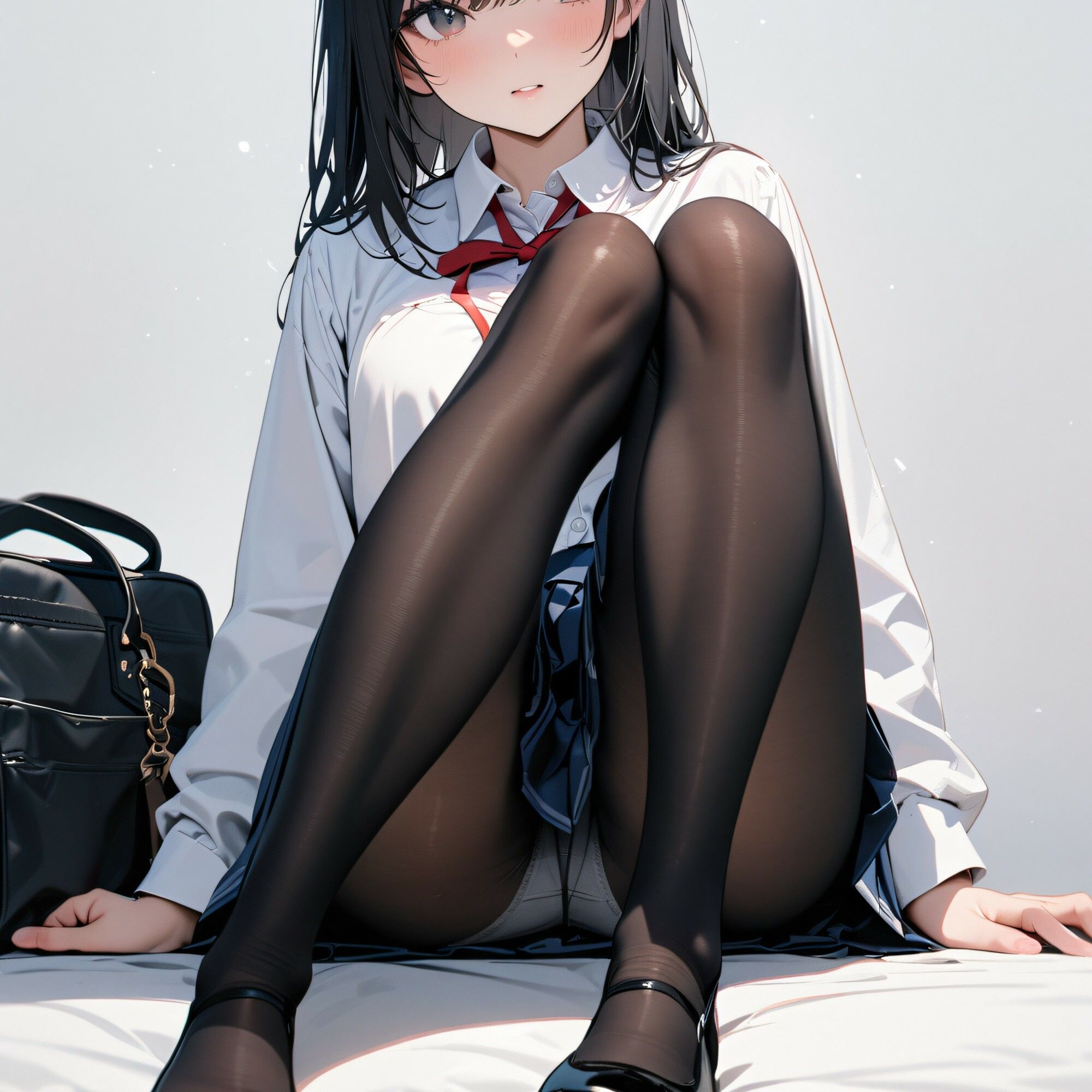 サンプル画像6:制服少女 【黒タイツ編】(電脳戯画) [d_393044]