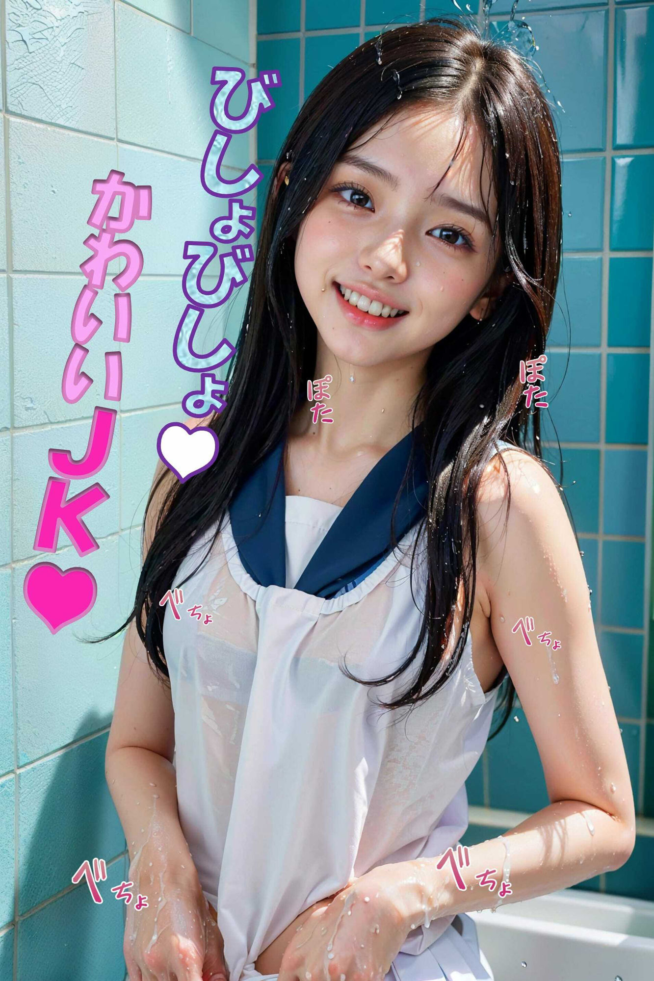 サンプル画像1:風呂場のびしょびしょJK写真集(エロエロ委員) [d_393056]