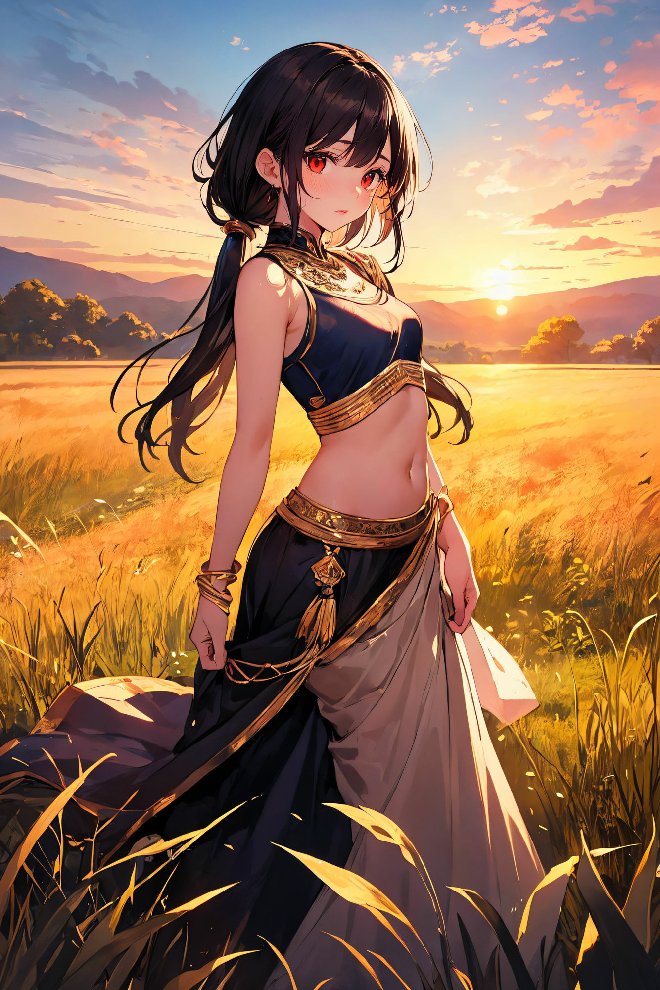 サンプル画像3:AIアイドル写真集黒木朱音（アカネ）民族衣装(きゅりうむ) [d_393262]