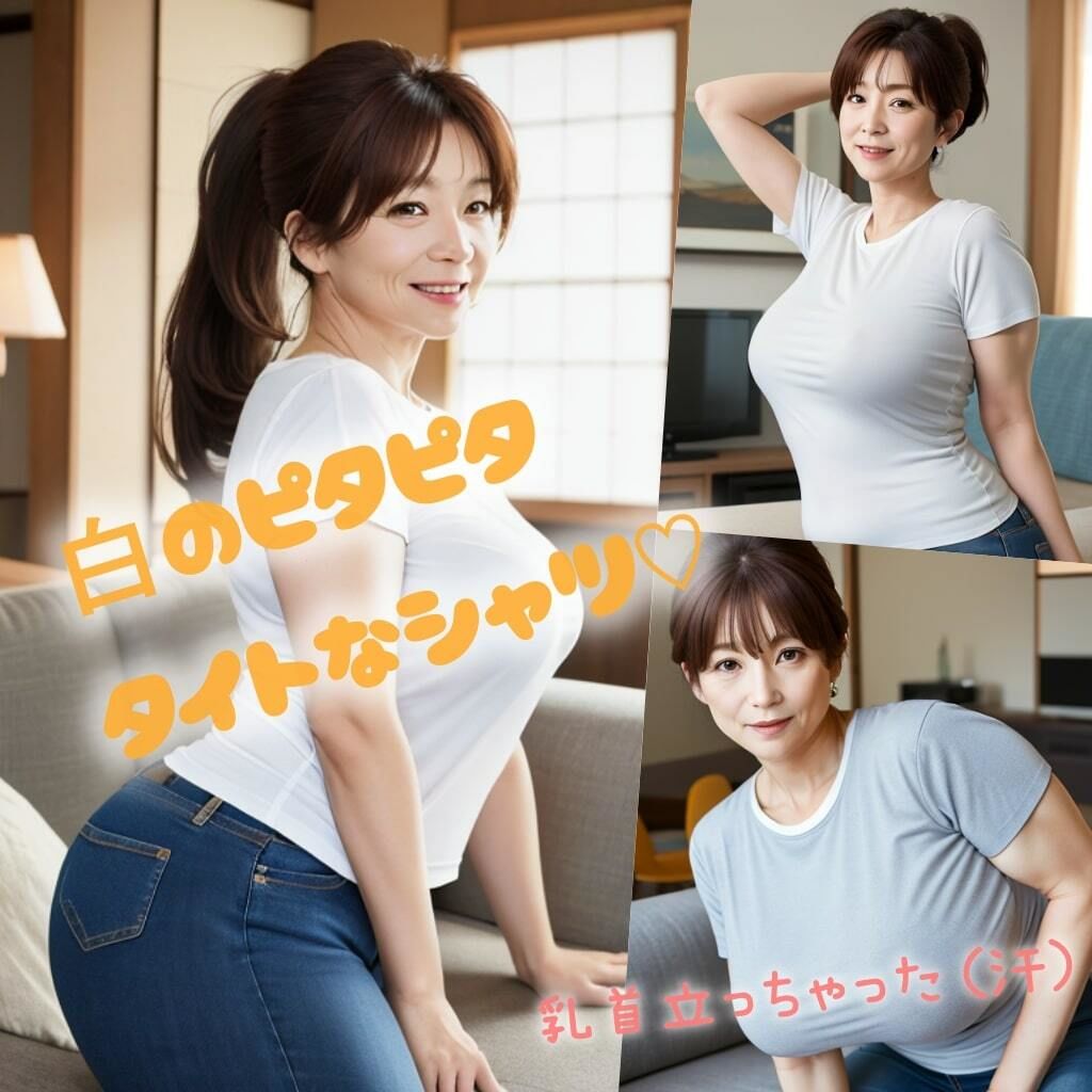 サンプル画像2:【着衣エロ】豊満義母のデニムとエプロン【ムチムチの83p】(紐をギュッとね) [d_393491]