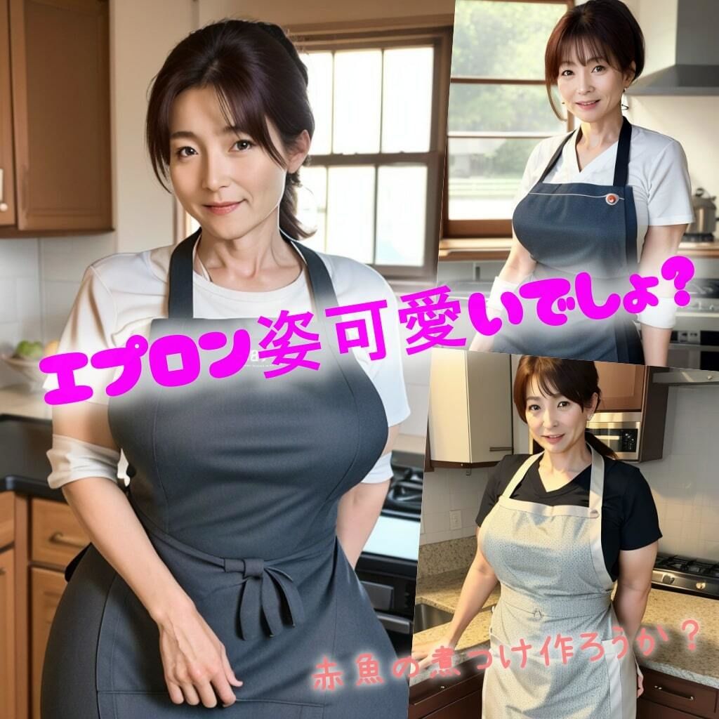 サンプル画像3:【着衣エロ】豊満義母のデニムとエプロン【ムチムチの83p】(紐をギュッとね) [d_393491]