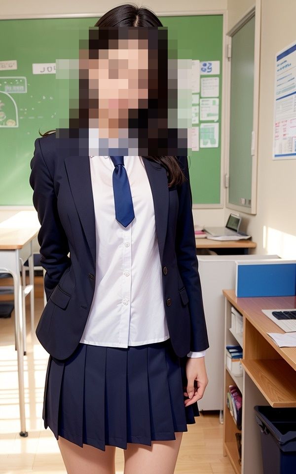サンプル画像1:好きな女子と二人きりに、教室でいきなり脱がれた(你好) [d_393512]