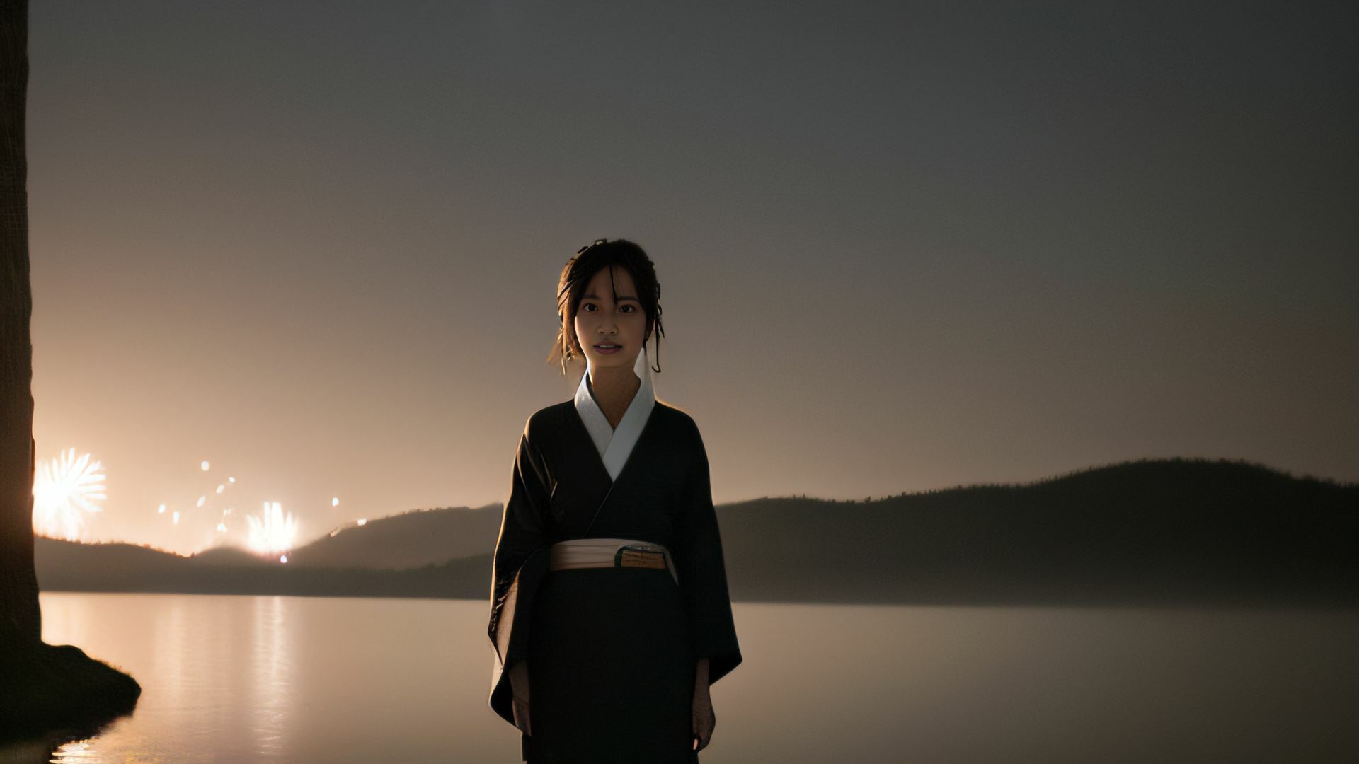 サンプル画像6:夏の少女 花火と浴衣とカノジョのハダカ AI写真集(Gugh Gouf Burgers) [d_393540]