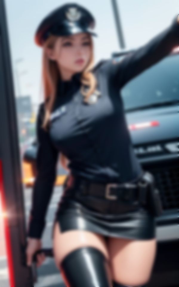 サンプル画像5:エロすぎる金髪外国人警察官のHな裏写真集99枚(AI女神) [d_393738]