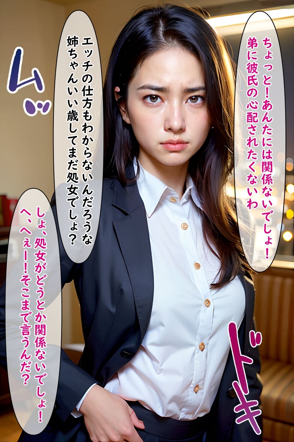 サンプル画像1:家族性活:プライドが高い優等生の姉編ー姉をからかったら、Hすることにー(官能マンガ（むらぽん）) [d_393797]