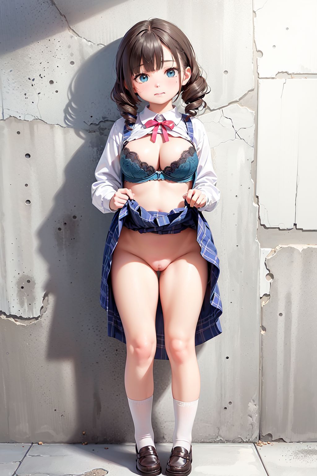 サンプル画像5:制服女子のおっぱいとおまんこ 「視姦、させてもらってイイですか？」(ふぁい) [d_393803]