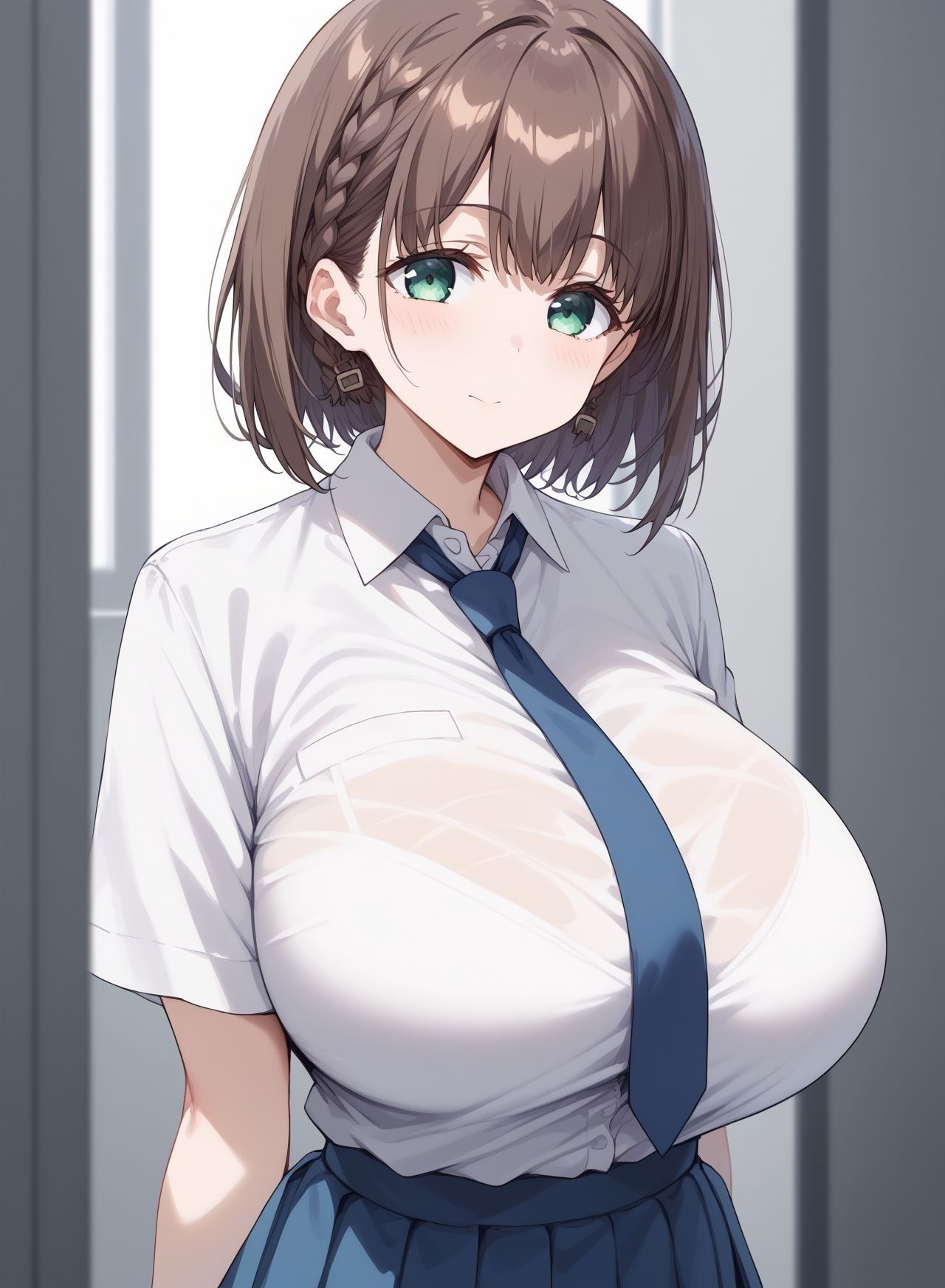 サンプル画像1:学校・職場でのたわわ(もくもくふわふわ) [d_393838]