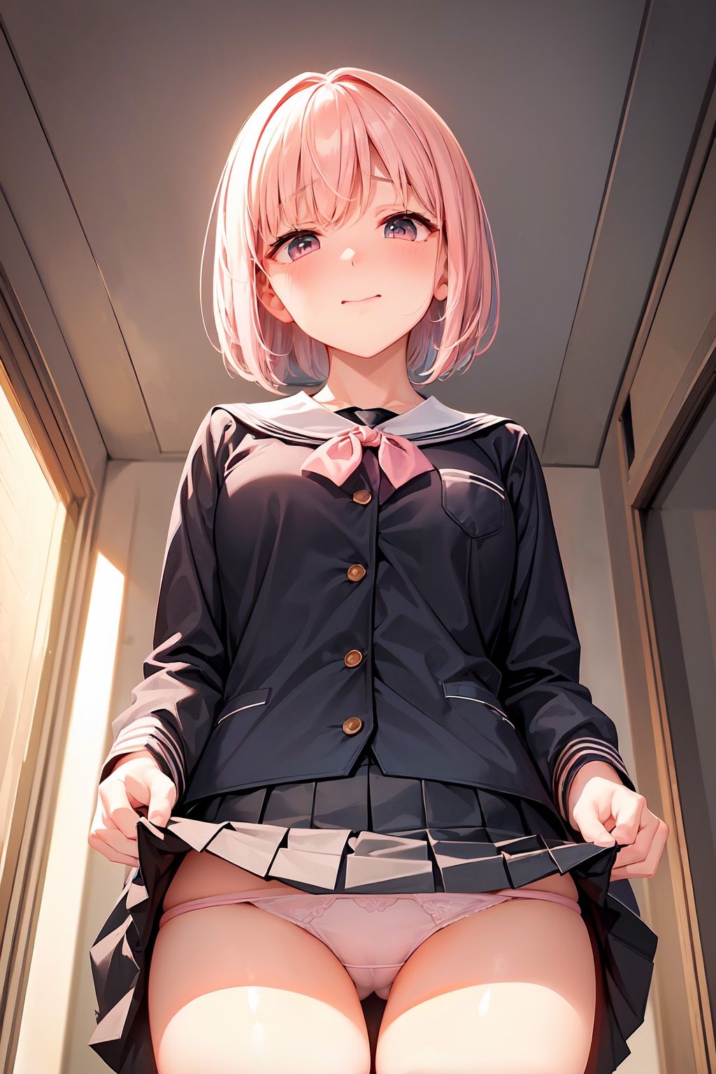 サンプル画像1:ピンク髪JK（100枚）(MurabitoX) [d_393839]