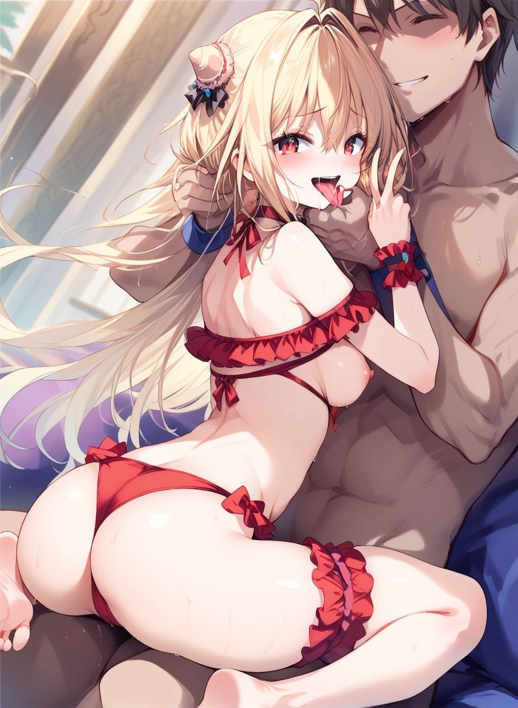 サンプル画像4:マ◯コマリ 吸精姫の悶々(コスプレAI) [d_393857]