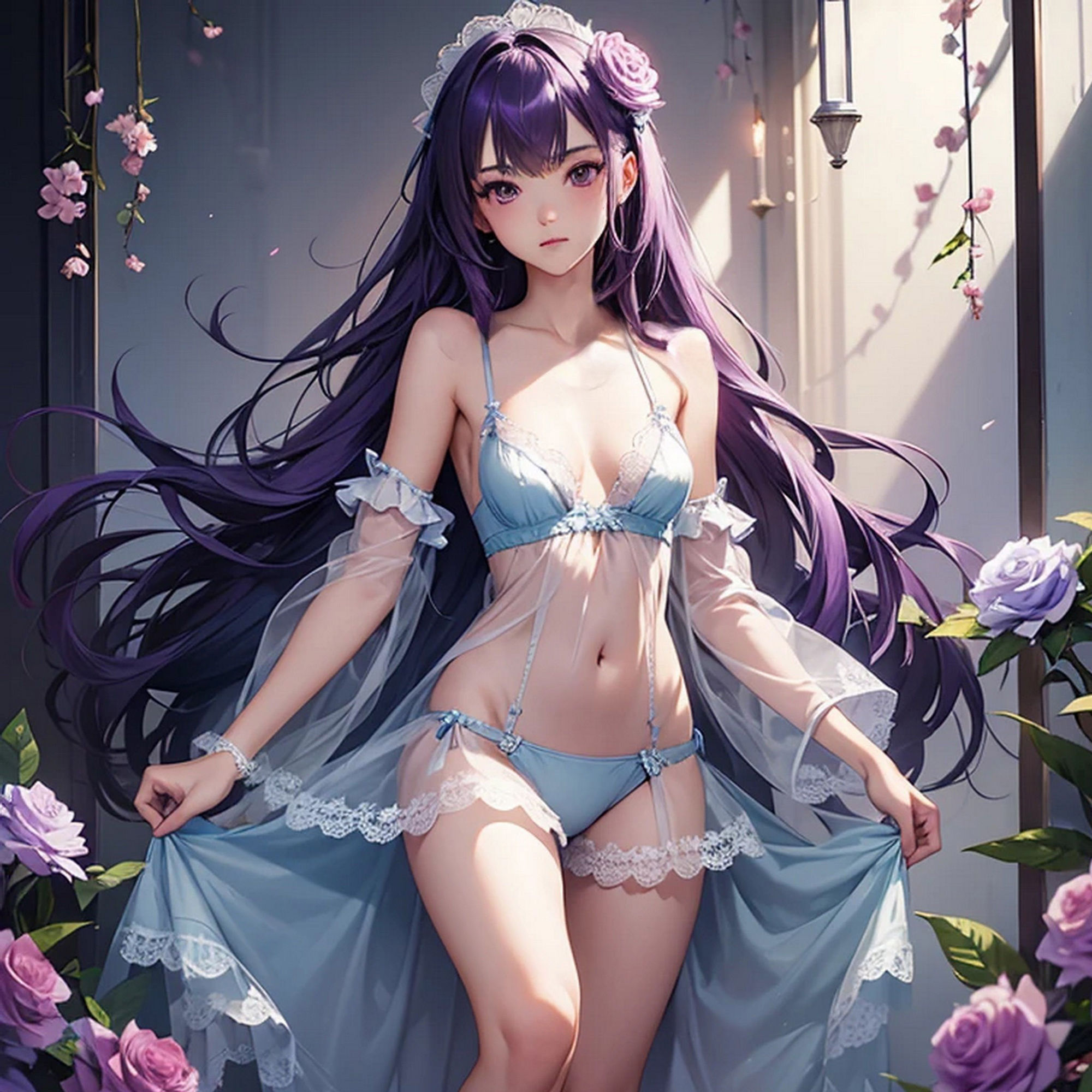 サンプル画像5:聖少女露出願望(闇妖精) [d_393911]