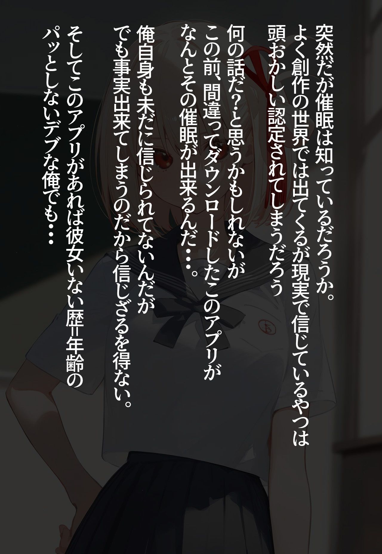 サンプル画像1:？催◯寝取？〜催◯アプリでクラスのヒロイン寝取りたい〜 錦木◯里 編(ロロロガール) [d_393922]