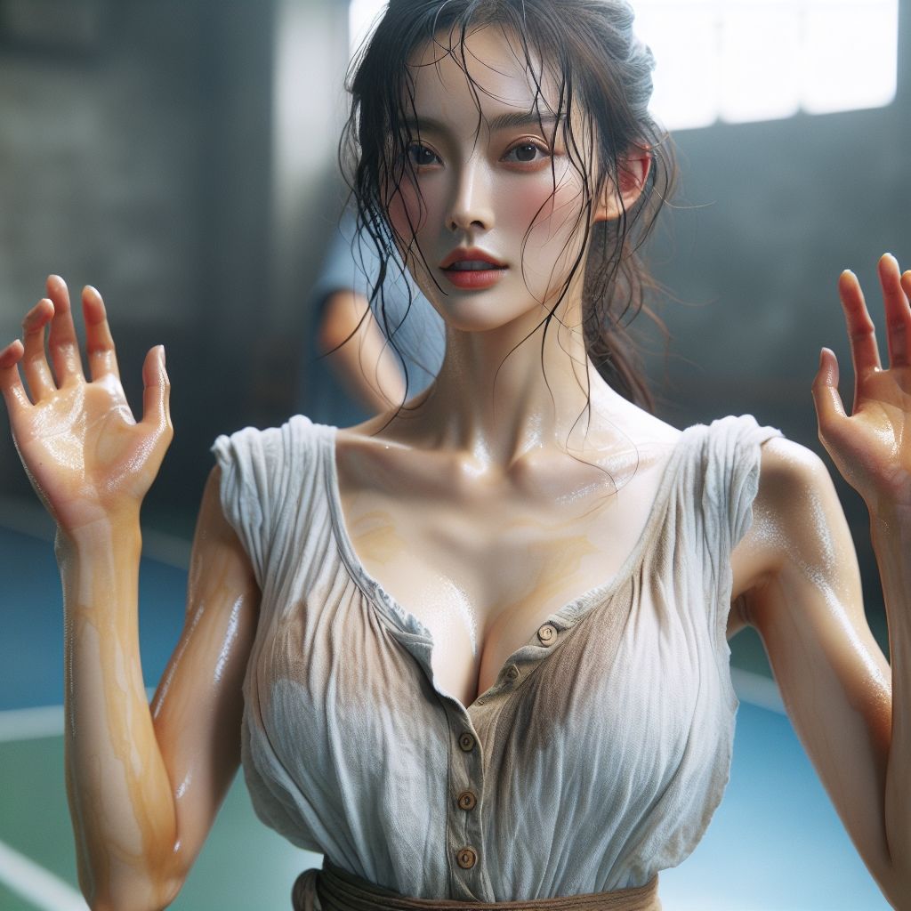 脇汗・汗染み 汗だく女子○校生 CG集のサンプル画像 6