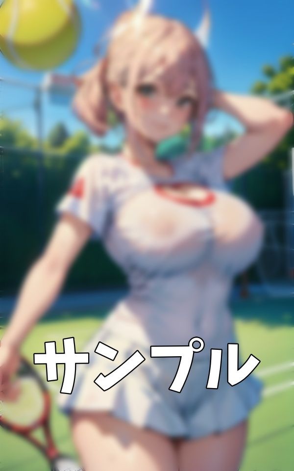 サンプル画像3:Gカップのテニス選手！サークルで一緒になったノーブラ爆乳美女〜勝ったらおっぱいを触らせてくれるゲーム〜(人生にSEX捧げてます編集部) [d_394002]