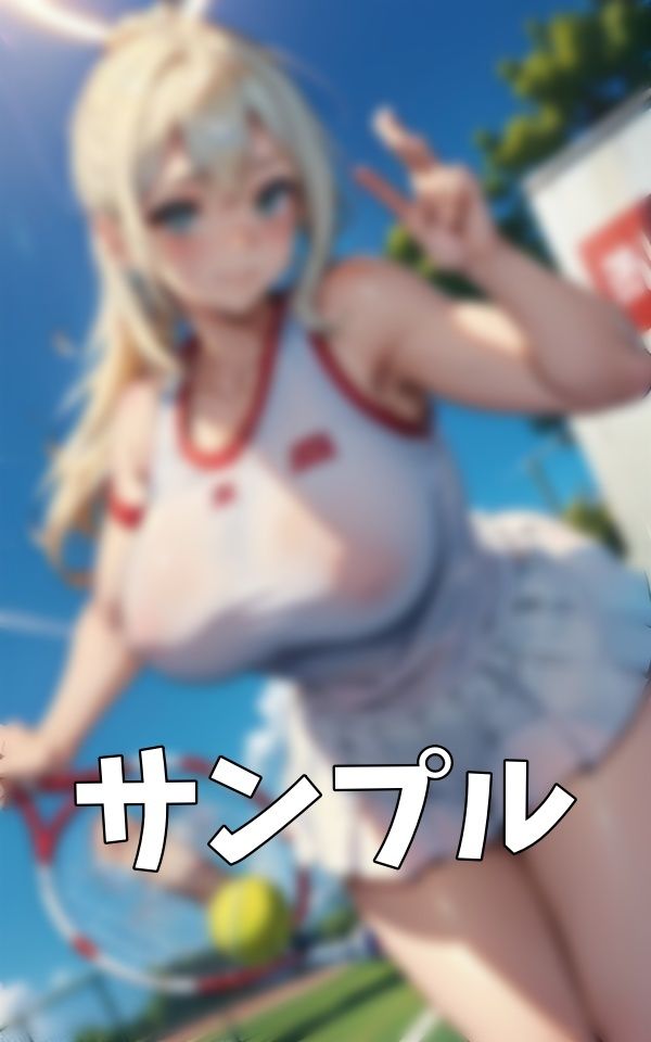サンプル画像6:Gカップのテニス選手！サークルで一緒になったノーブラ爆乳美女〜勝ったらおっぱいを触らせてくれるゲーム〜(人生にSEX捧げてます編集部) [d_394002]
