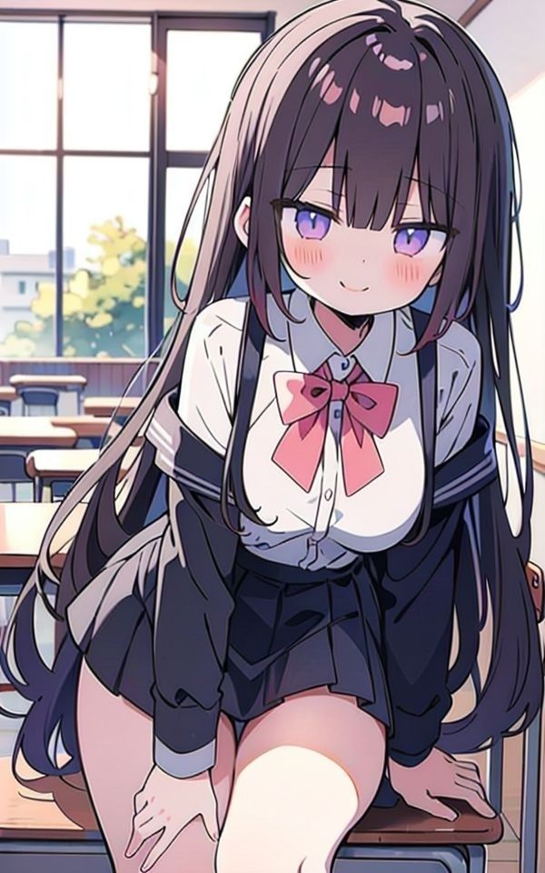 サンプル画像1:制服カノジョとイキまくりいちゃいちゃえっち(にゃおう。) [d_394049]