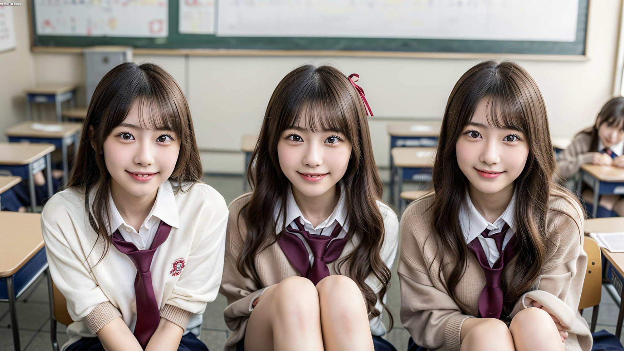 サンプル画像1:厳選美少女ノーパン鑑賞会！ Part6(制服美女ん) [d_394110]