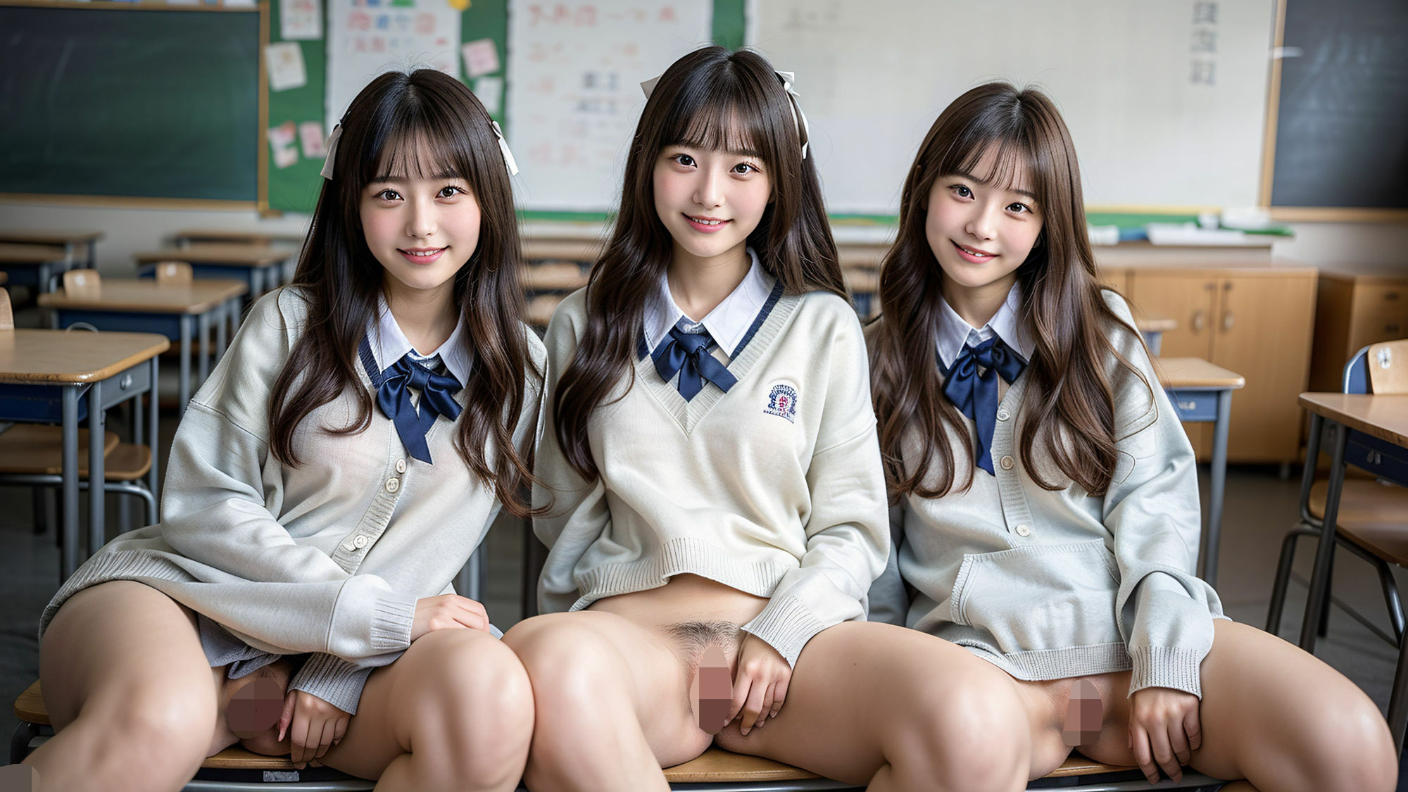 サンプル画像2:厳選美少女ノーパン鑑賞会！ Part6(制服美女ん) [d_394110]