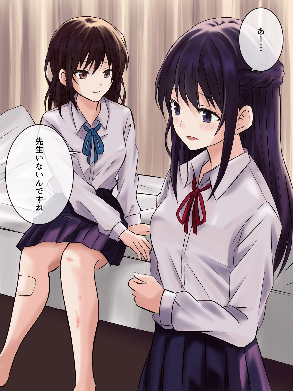 サンプル画像1:憧れの先輩と保健室で百合エッチ(とうきび畑でつかまえて) [d_394127]