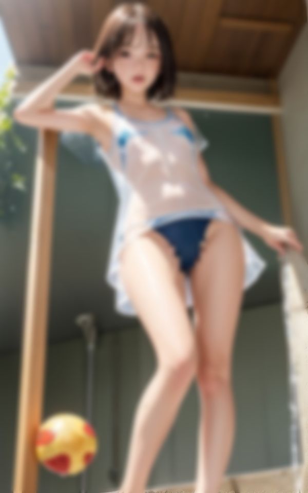 サンプル画像1:セクシーな水着で後輩を挑発するエッチな水泳部の先輩(エーアイ18) [d_394163]