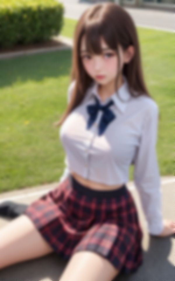 サンプル画像1:淫らな制服でパパ活おじさんを誘惑する将来有望な淫乱女学生(えい愛AI) [d_394169]