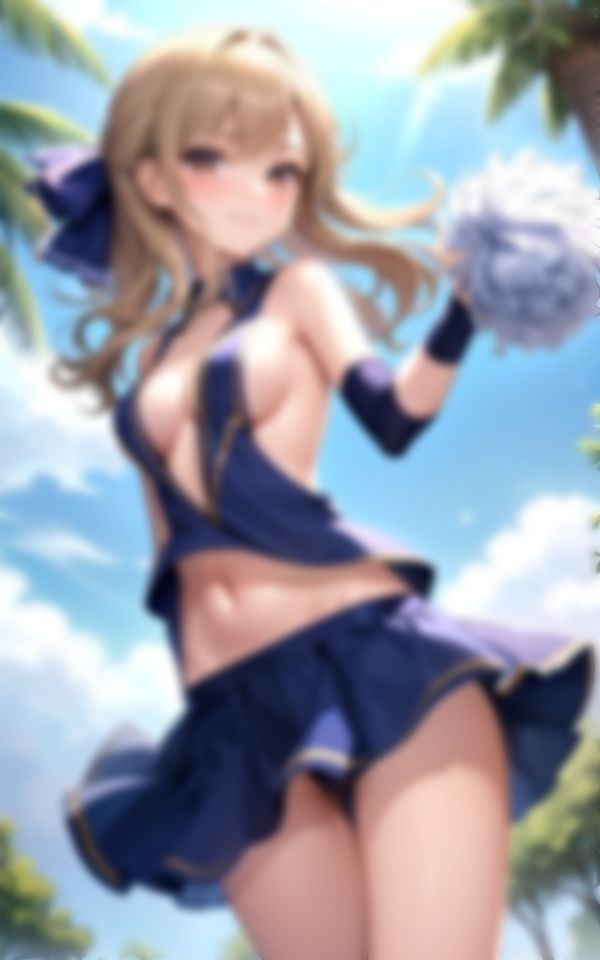 サンプル画像1:淫らな制服で踊る淫乱美女チアガール裏盗撮写真集(妄想LOVEGIRL) [d_394173]