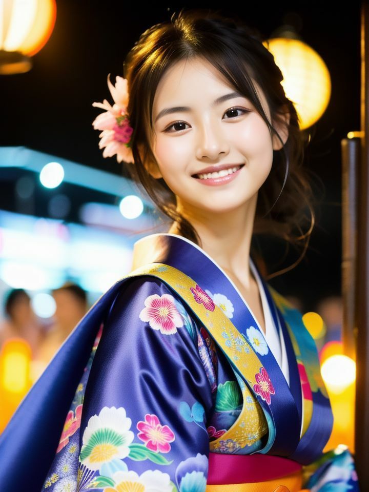 サンプル画像1:観光祭に出没した地元が同じのビッチな浴衣姿の同級生(Rikey) [d_394264]