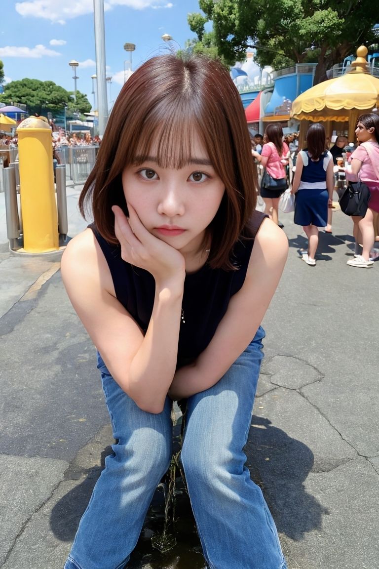 サンプル画像2:デート de おもらし 〜遊園地編〜(P-AI planning) [d_394286]