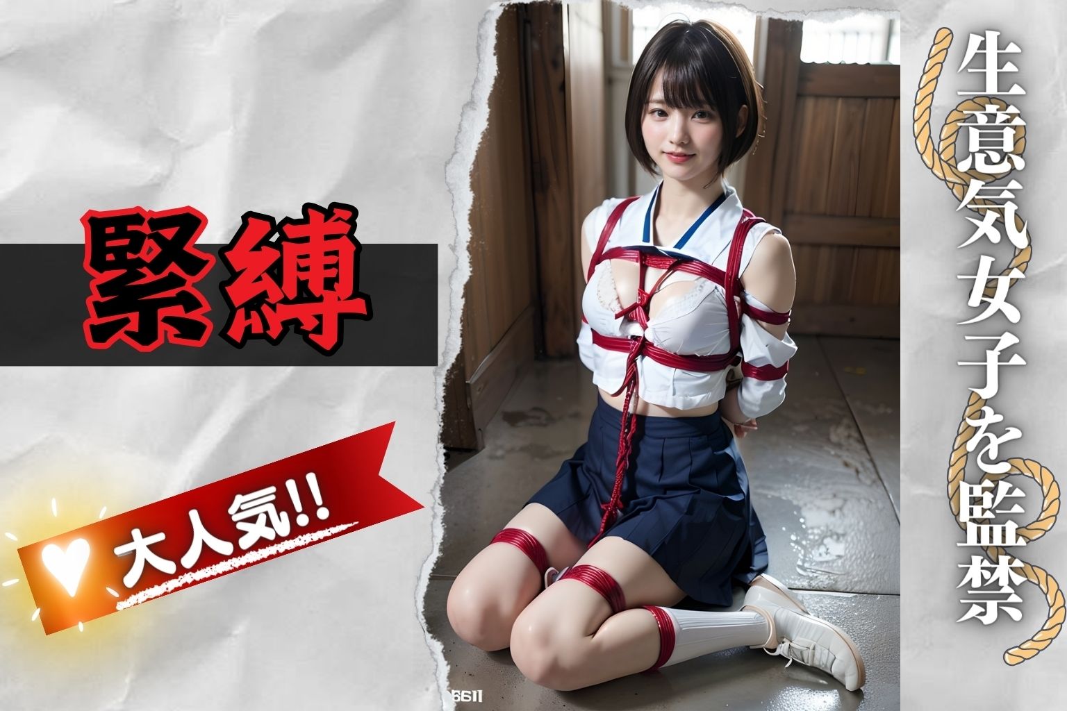 サンプル画像3:制服監禁Vo.3(AI販売プロジェクト) [d_394313]