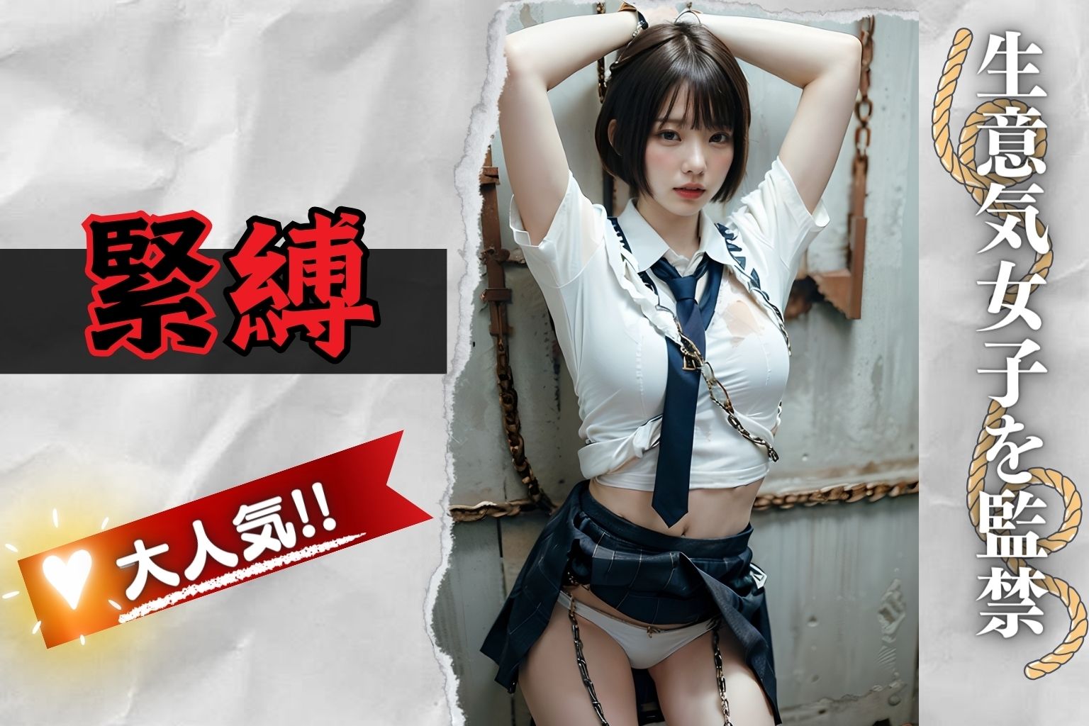 サンプル画像5:制服監禁Vo.3(AI販売プロジェクト) [d_394313]