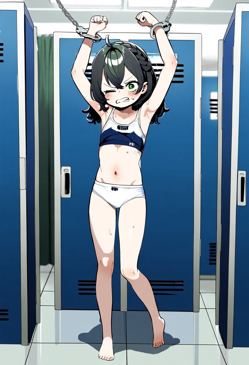 サンプル画像3:AI少女拘束絵巻3巻(眠らずの書庫) [d_394386]